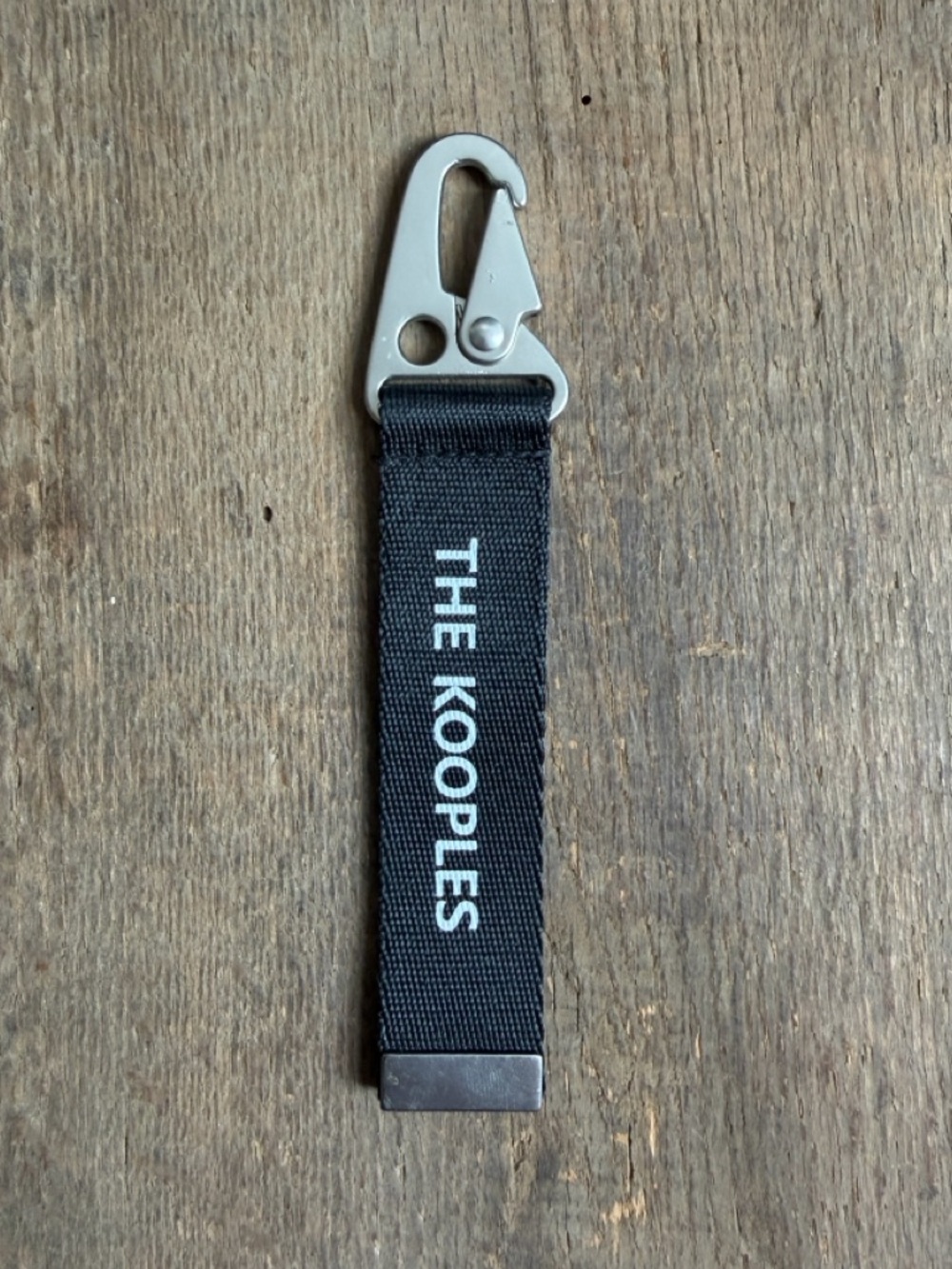 The Kooples Black and White Branded Key Strap